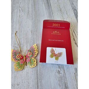 Hallmark brilliant butterflies 5th 2021 ornament‎ new Xmas tree
